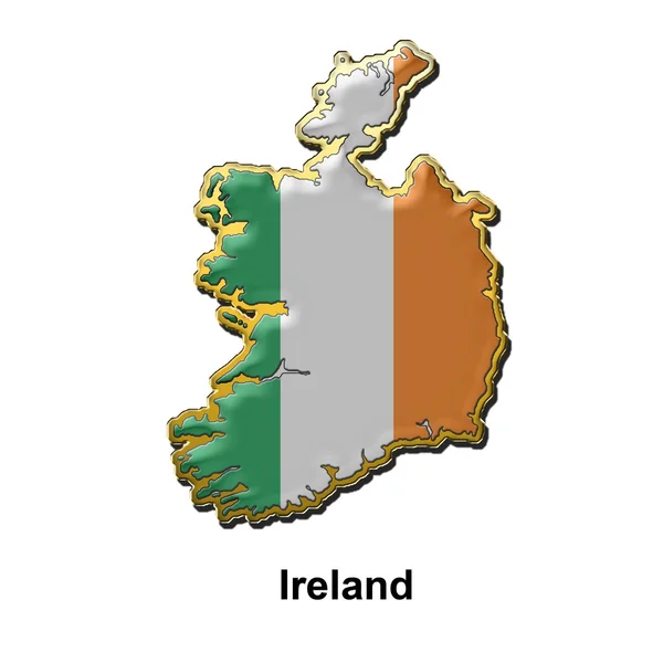 Irlanda distintivo de pino de metal — Fotografia de Stock