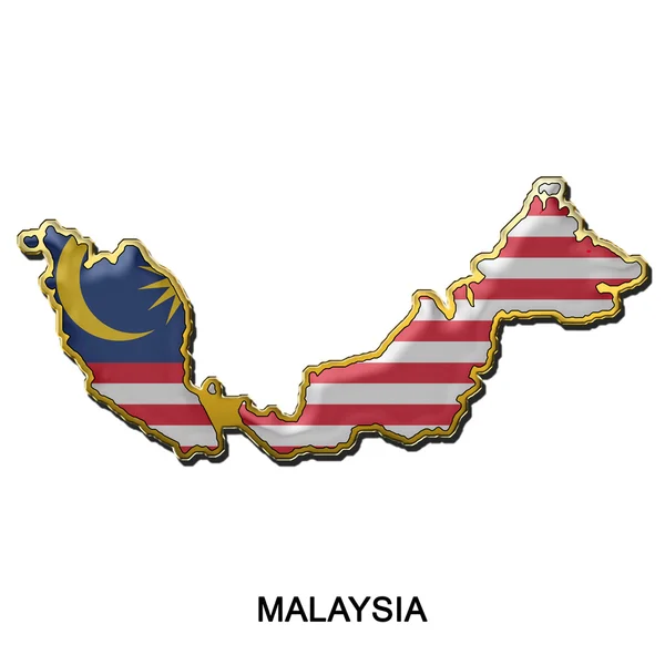 Malásia distintivo de pino de metal — Fotografia de Stock