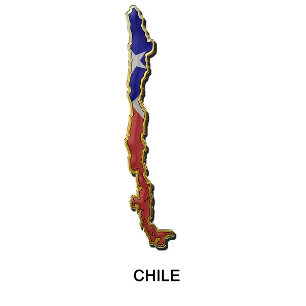 칠레 금속 핀 배지 — 스톡 사진
