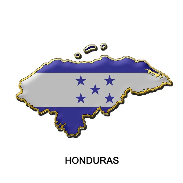 Honduras kovový čep odznak — Stock fotografie
