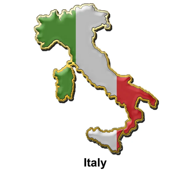 Italie badge broche métallique — Photo