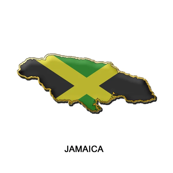 Odznaka pin metalu Jamajka — Zdjęcie stockowe