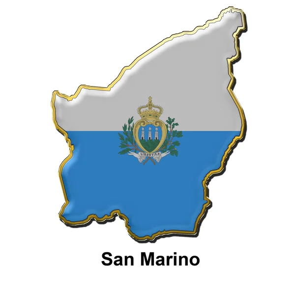 Badge broche en métal Saint-Marin — Photo