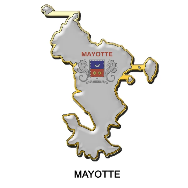 Mayotte metalen pin badge — Stockfoto