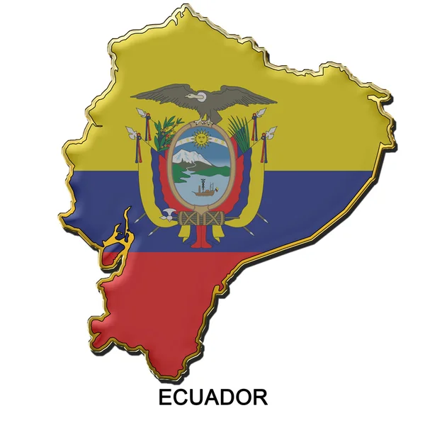 Emblema de metal do Equador — Fotografia de Stock