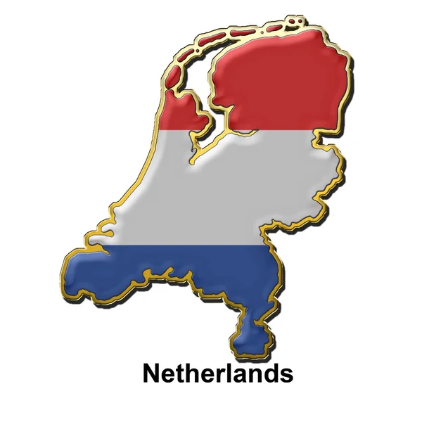 Emblema de pino de metal Países Baixos — Fotografia de Stock