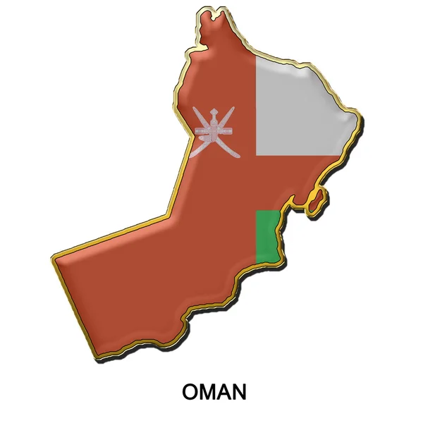 Металлический значок Омана — стоковое фото