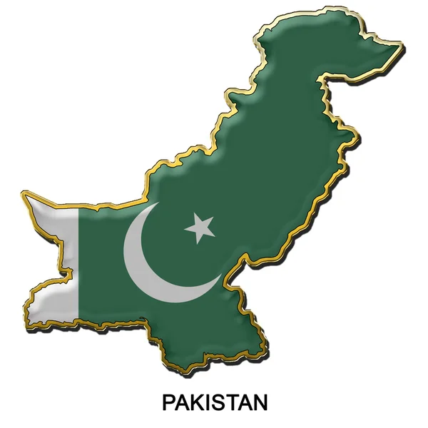 Pákistán kovový čep odznak — Stock fotografie