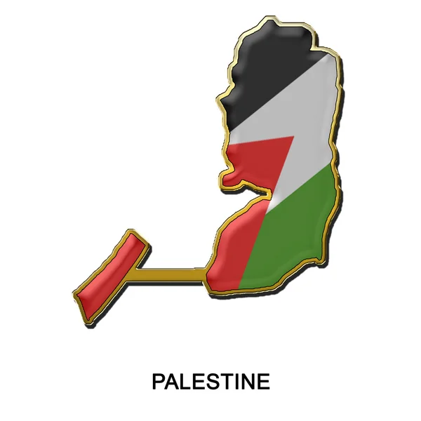 巴勒斯坦金属别针徽章 — 图库照片
