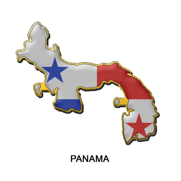 Insignia de pasador de metal Panamá — Foto de Stock