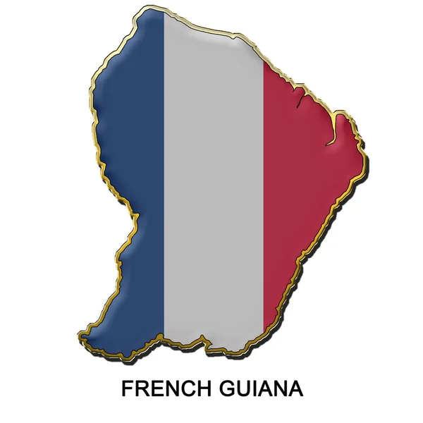 Frans-Guyana metalen pin badge — Stockfoto