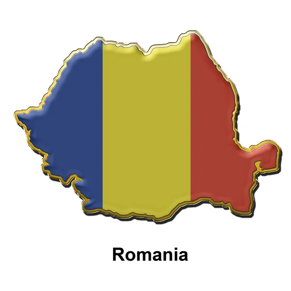 Ρουμανία σήμα μέταλλο καρφίτσα — Φωτογραφία Αρχείου