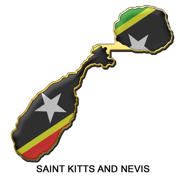Saint Kitts and Nevis metal pin badge — Zdjęcie stockowe
