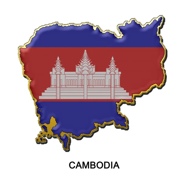 Cambodia metal pin badge
