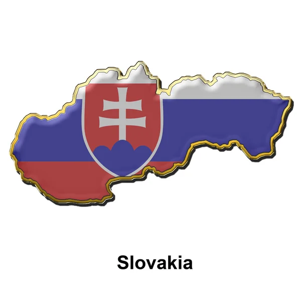 Insignia de metal Eslovaquia — Foto de Stock