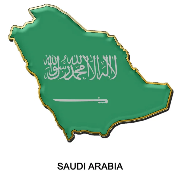 Insignia de metal de Arabia Saudita —  Fotos de Stock
