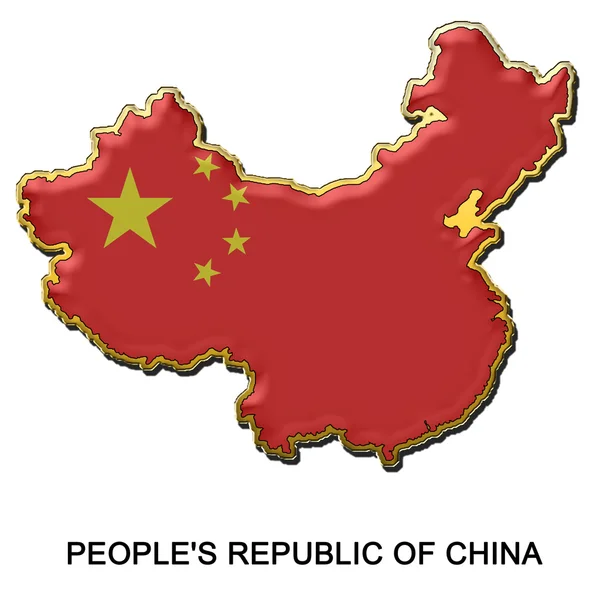 China insignia de perno de metal —  Fotos de Stock