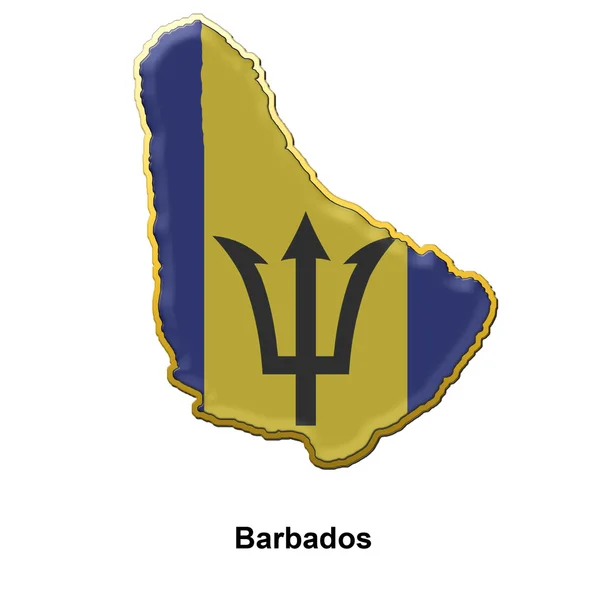 Barbados metalen pin badge — Stockfoto