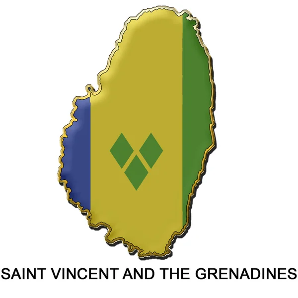 Άγιος Βικέντιος και Γρεναδίνες σήμα — Φωτογραφία Αρχείου