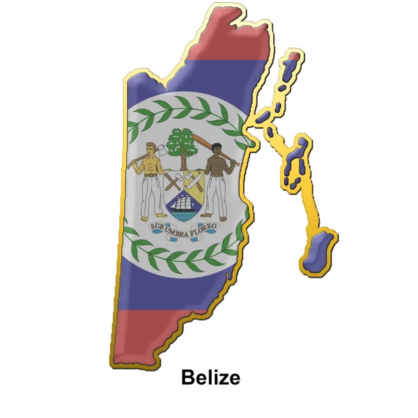 Belize kovový čep odznak — Stock fotografie