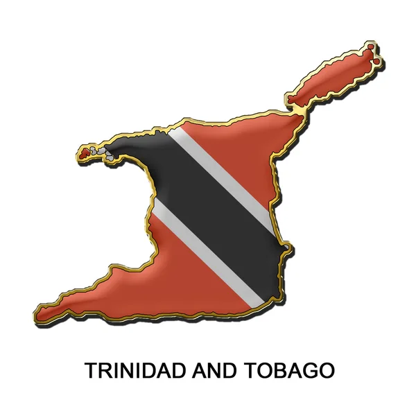 Emblema de pino de metal de Trinidad e Tobago — Fotografia de Stock