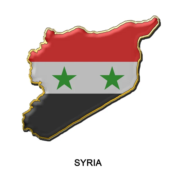 Sýrie kovový čep odznak — Stock fotografie