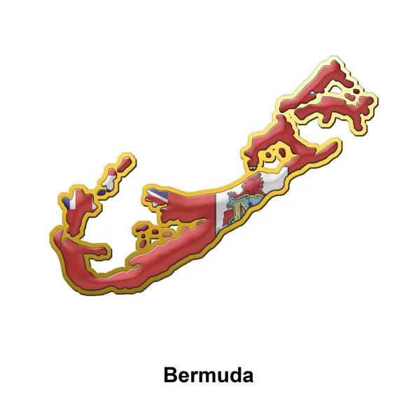 Crachá de pino de metal Bermuda — Fotografia de Stock