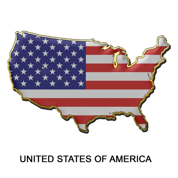 Odznaka pin metalu Stany Zjednoczone Ameryki — Zdjęcie stockowe
