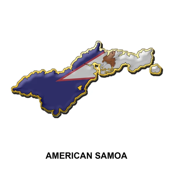 Emblema de pino de metal Samoa Americana — Fotografia de Stock