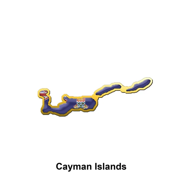 Distintivo de pino de metal das Ilhas Cayman — Fotografia de Stock