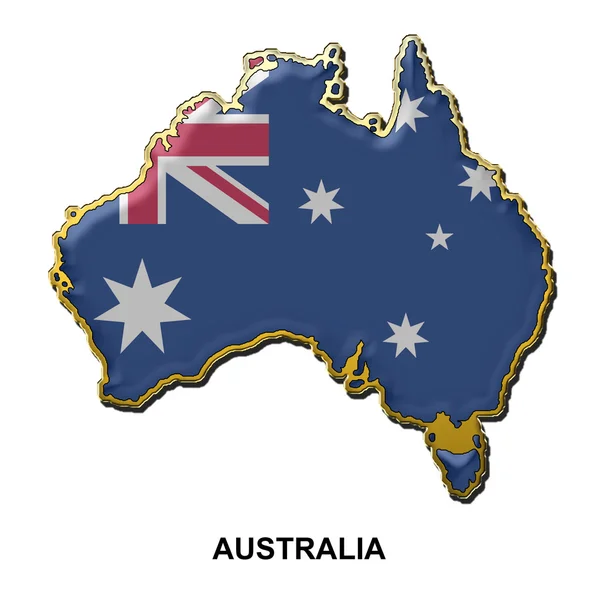 Austrálie kovový čep odznak — Stock fotografie