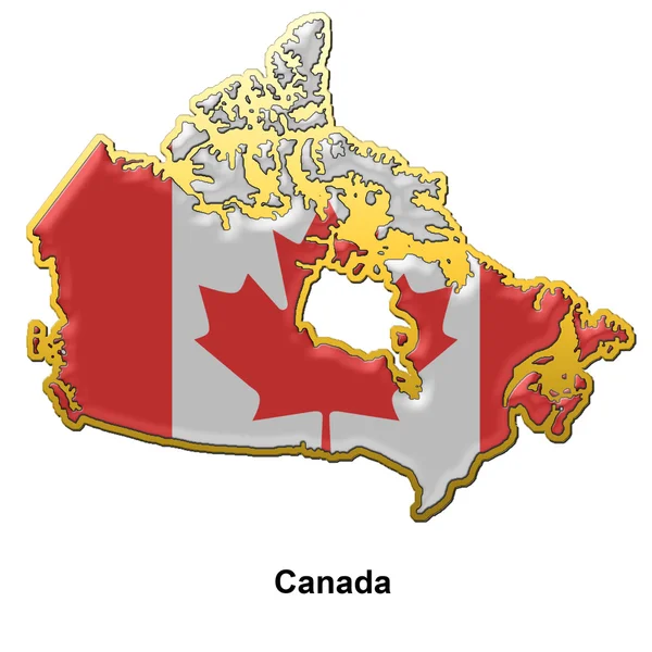 Kanada kovový čep odznak — Stock fotografie