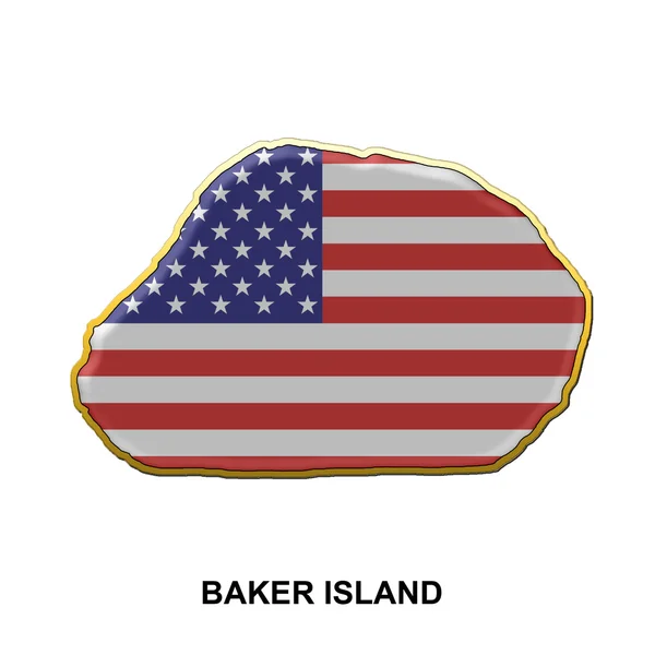 Baker eiland metalen pin badge — Stockfoto