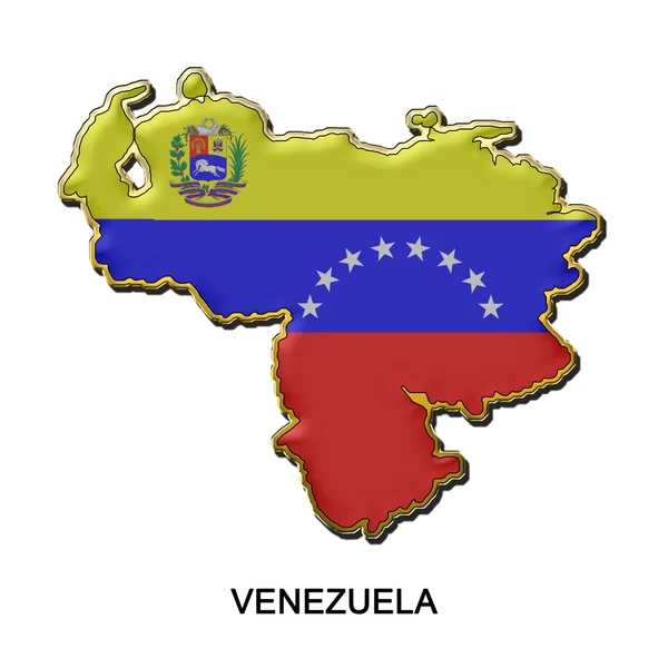 Venezuela fém kitűző jelvény — Stock Fotó