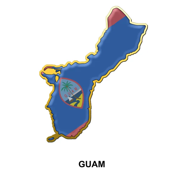 Guam kovový čep odznak — Stock fotografie