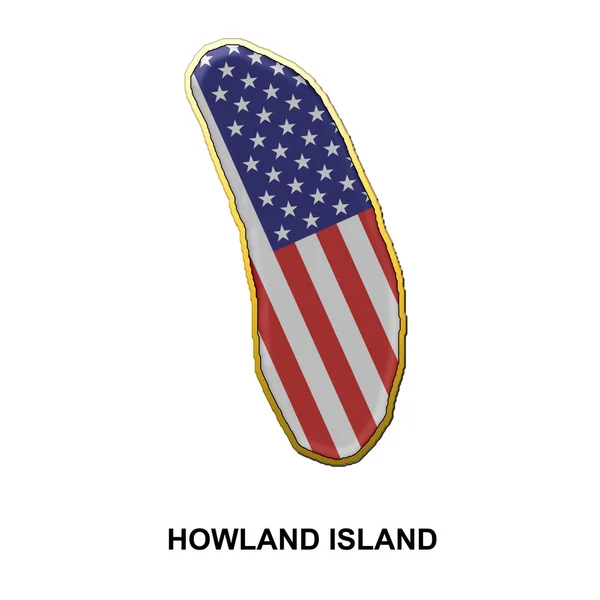 Distintivo do pino de metal da ilha Howland — Fotografia de Stock