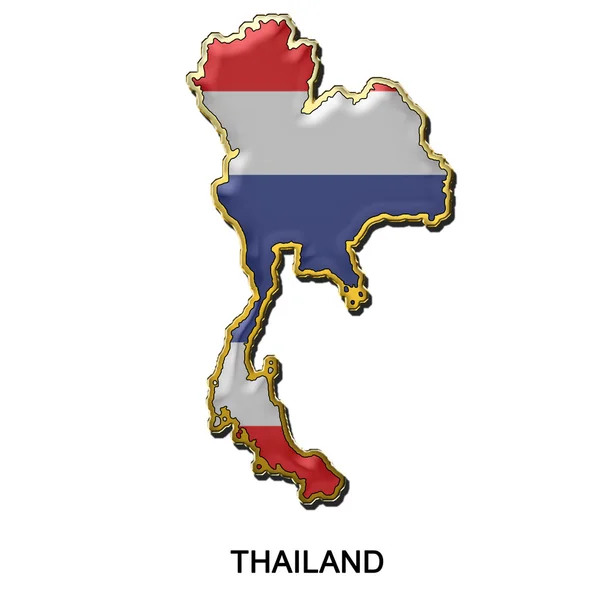 Odznaka pin metalu Tajlandia — Zdjęcie stockowe
