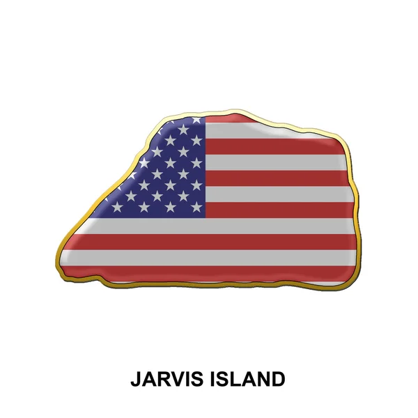 Jarvis island metall stift badge — Stockfoto