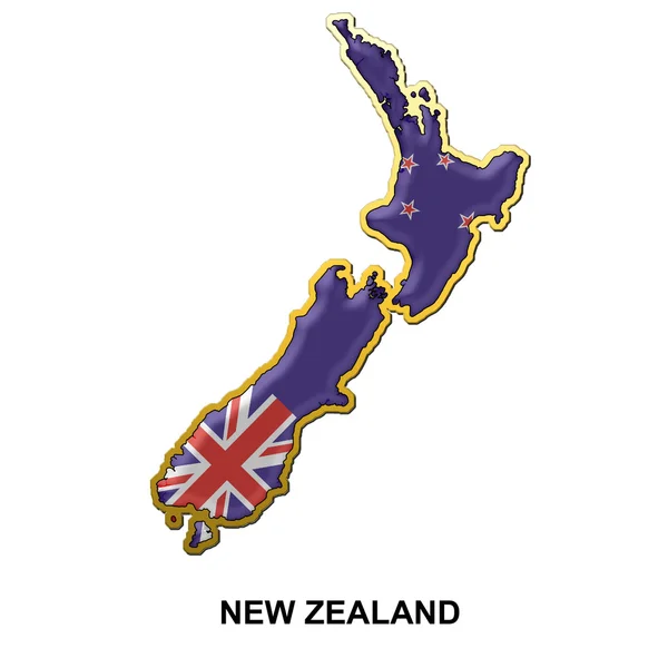 Nieuw-Zeeland metalen pin badge — Stockfoto