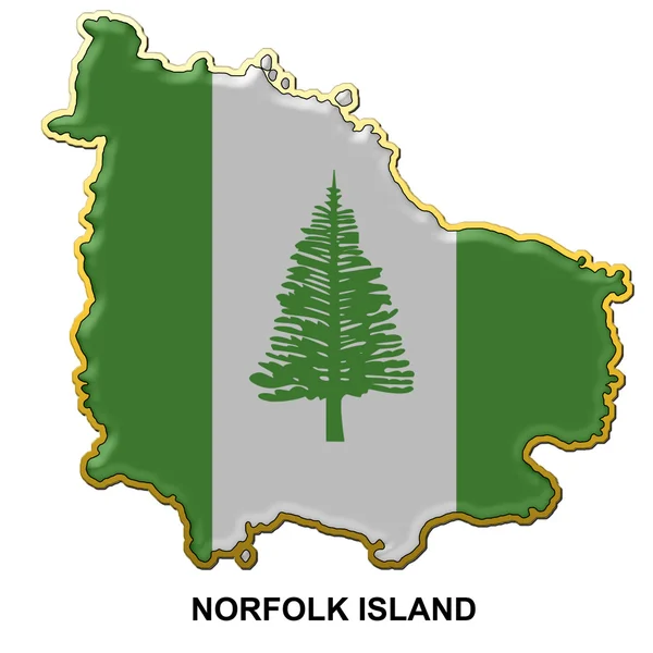 Insigne d'épinglette en métal Norfolk Island — Photo