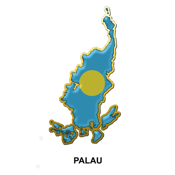 Металлический значок Палау — стоковое фото