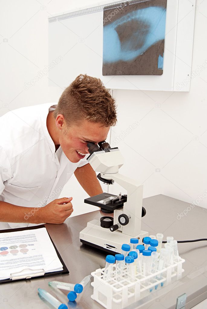 Young male lab technician 02