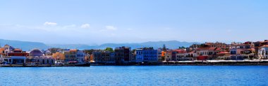 Chania port panorama clipart