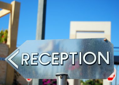 Reception sign clipart