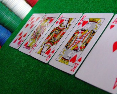 Poker royal flush clipart