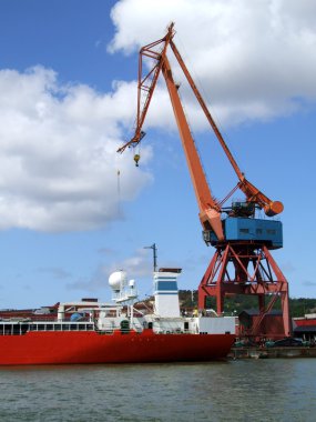 Shipping industry crane 03 clipart