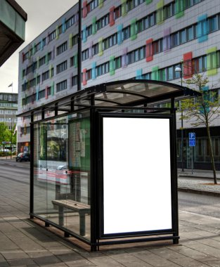 Bus stop HDR 10 clipart