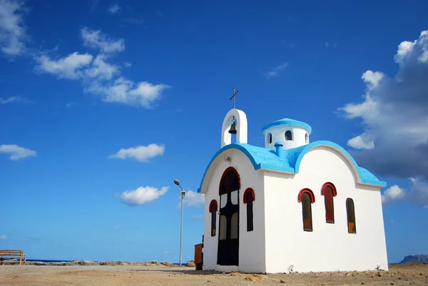クレタ島の白と青の教会 — ストック写真