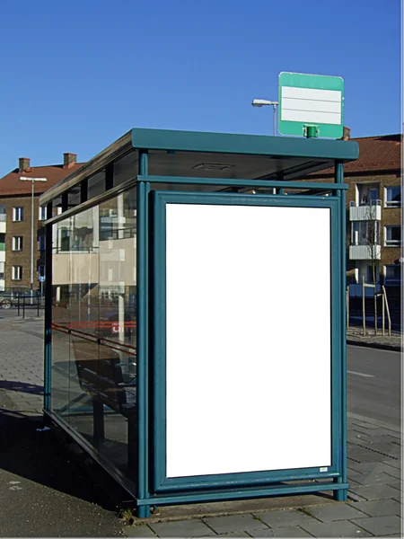 Bus stop with blank bilboard 02 — Stock Photo, Image