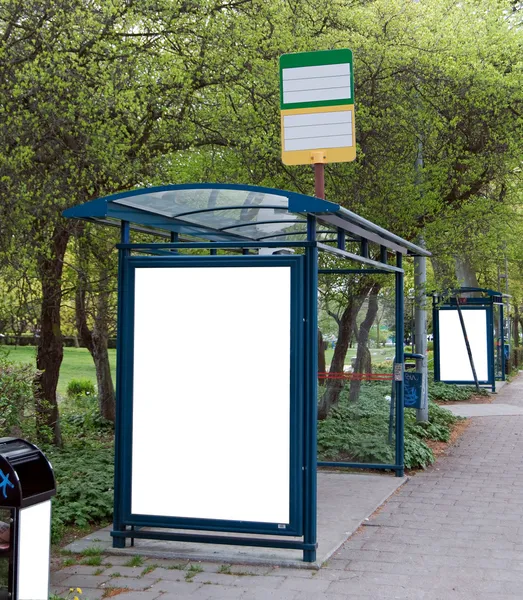 Автобусні зупинки Ліцензійні Стокові Фото